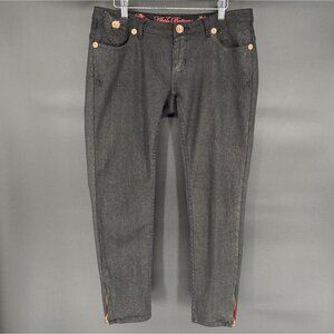 Apple Bottoms Women's Low-Rise Black Denim Jeans Size 12 Y2k Skinny